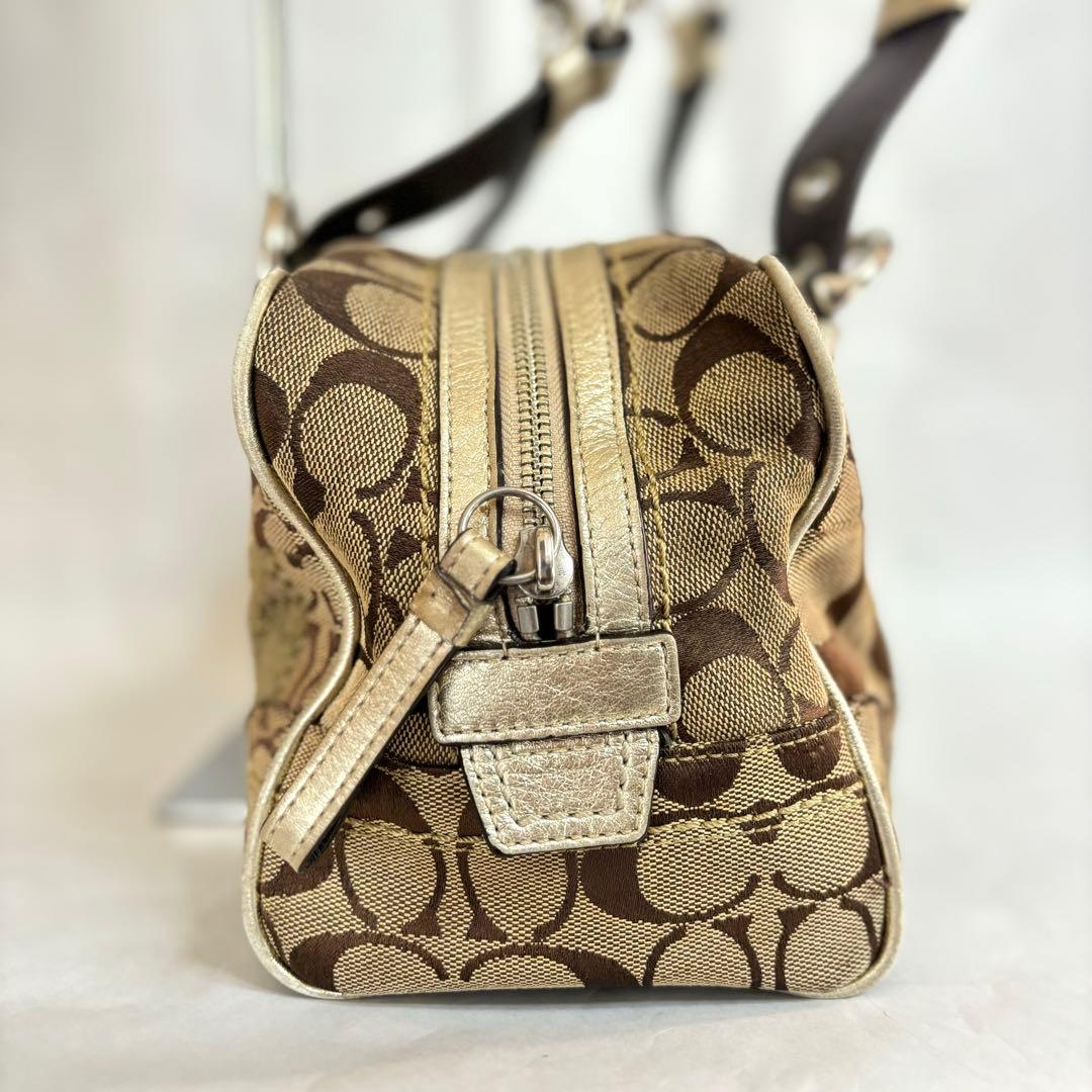 COACH シグネチャー　パッチワーク　ボストンバッグ　Y2K