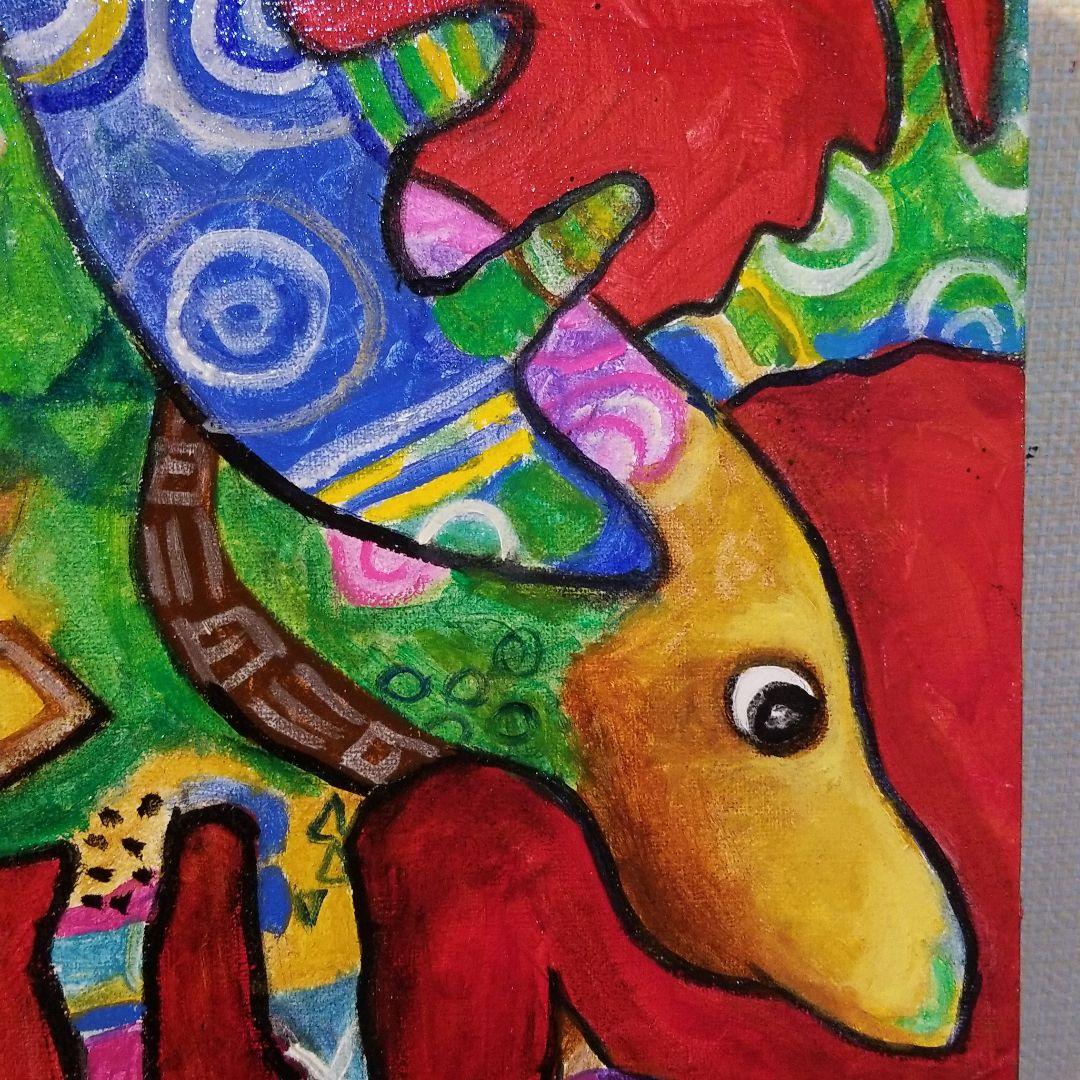 油絵 saosao様専用 ベストフレンド*ヘラジカと鳥