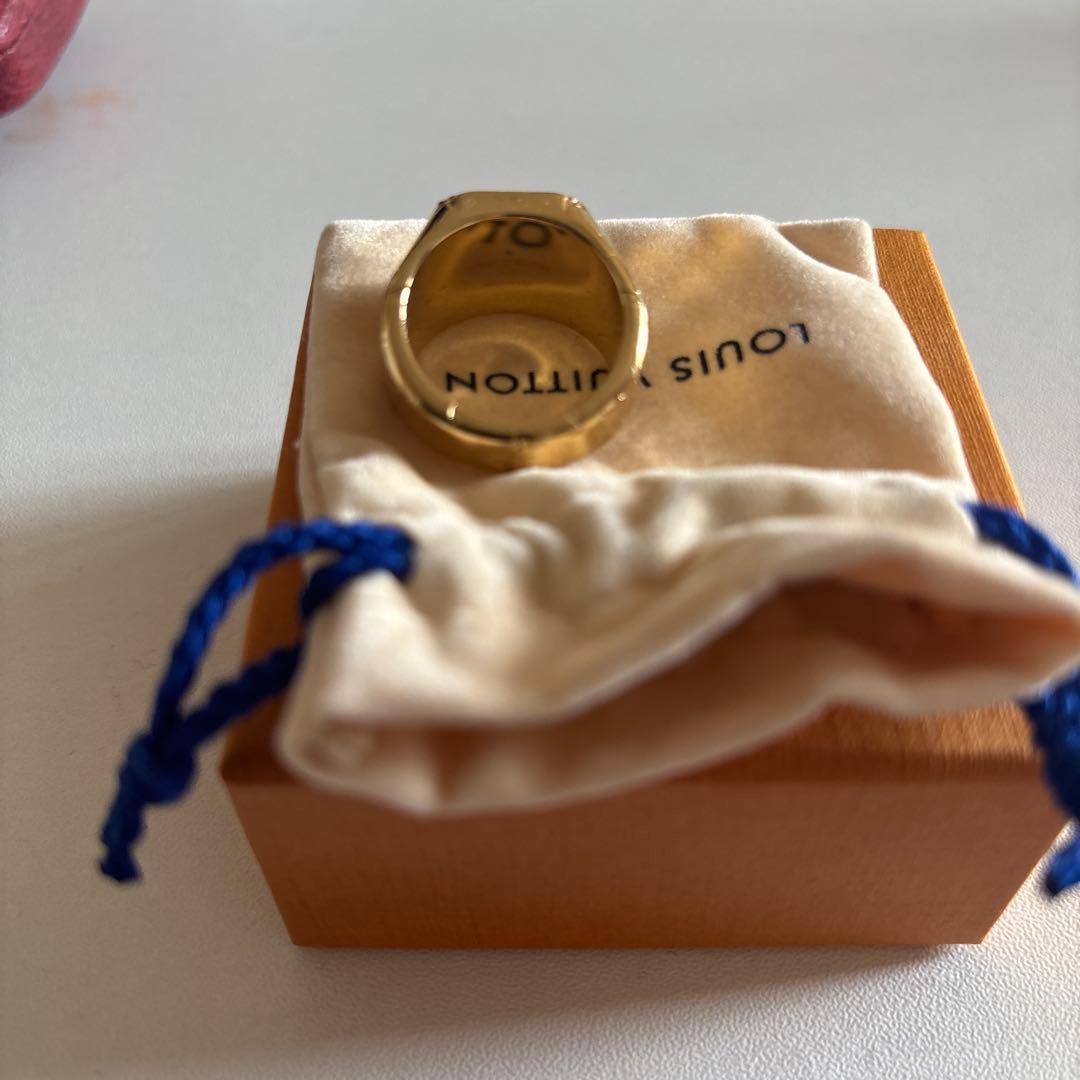 Louis Vuitton シグネットリングモノグラム M80190 ゴールド