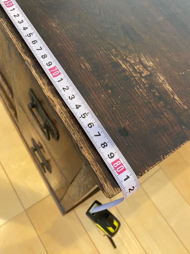 木製引き戸収納キャビネット 引き出し2つ 引き出し キャビネット