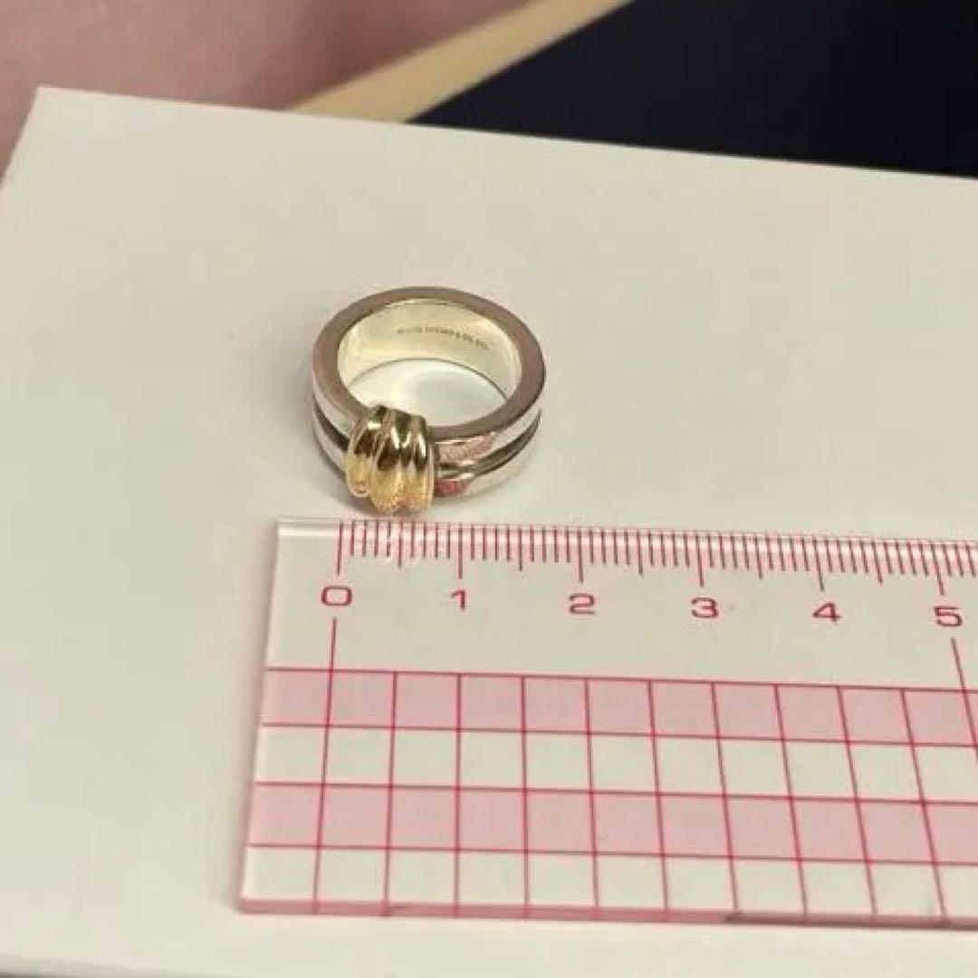 【中古】ティファニーリンググルーブドウィズ3ロウリング 約7号