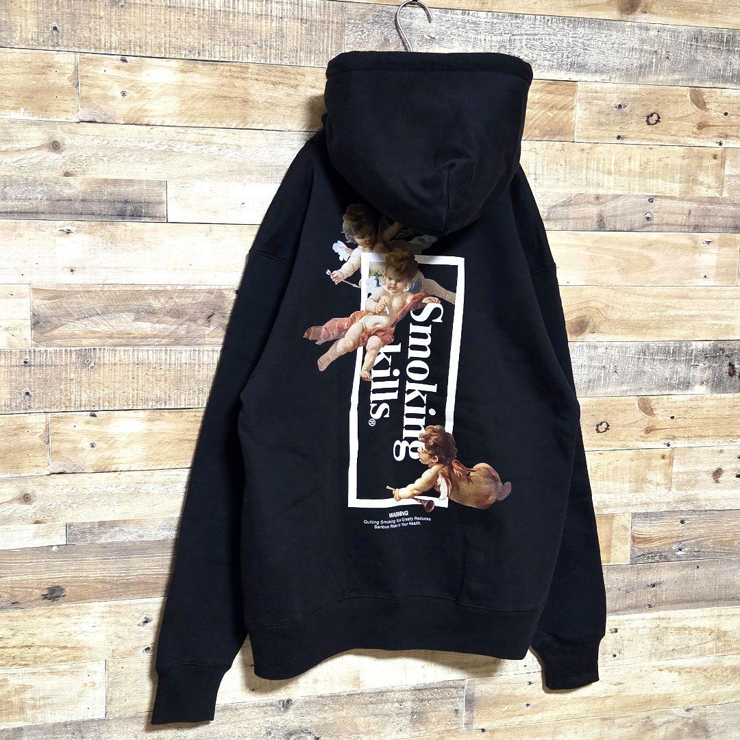 【美品XL】FR2 エフアールツー パーカー 肉厚生地 天使 エンジェル バック