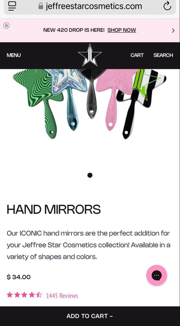 ジェフリースター☆ミラーJeffree Star Cosmetics 希少