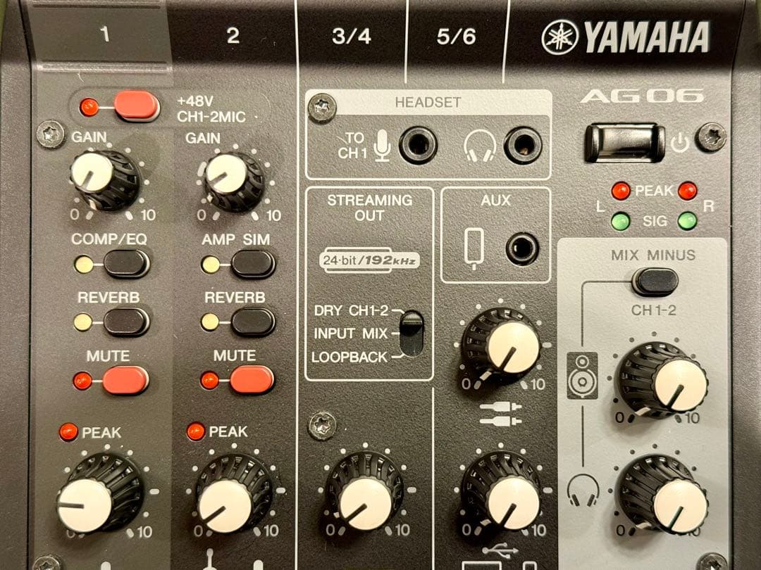 Yamaha AG06 MK2 デジタルミキサー