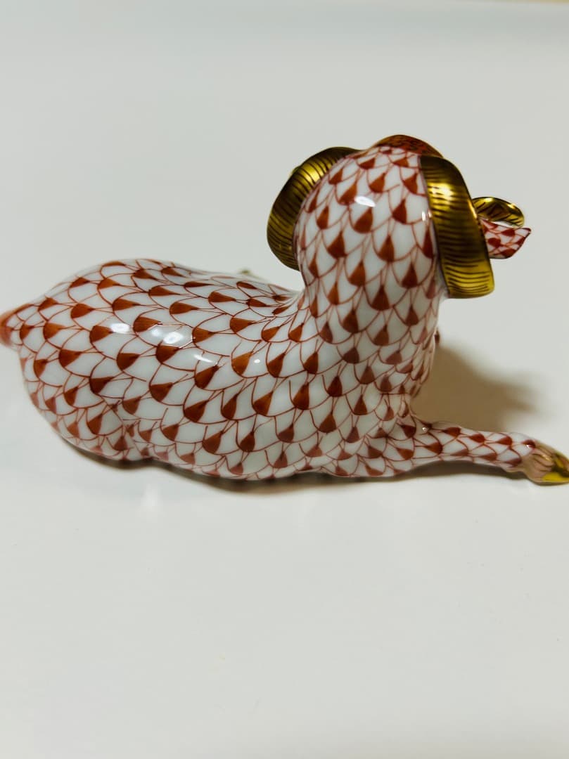 Herendヘレンド干支シリーズ 「未」金彩仕上げ 置物 フィギュリン磁器