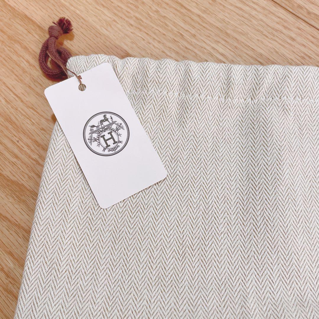 新品未使用品 HERMES 保存袋 巾着 45.5×27.5cm タグ付