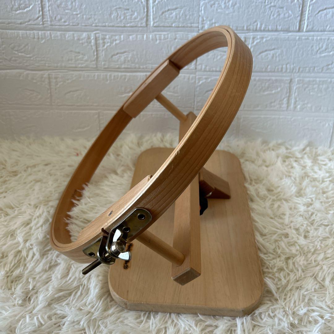 House of Bess パッチワーク　刺繍用　スタンドフープ　木製　35cm