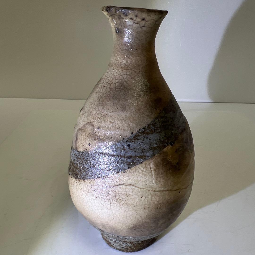 古代　鶏龍山　徳利　木箱付　高さ15.7㎝　東Y7-1226☆2Fトヒコ