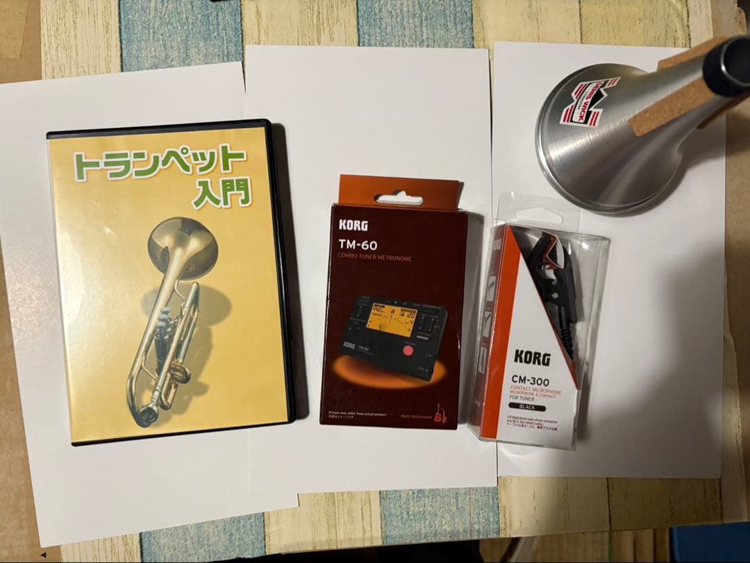 初心者向けコルネットセットチューナー・ミュート等付き