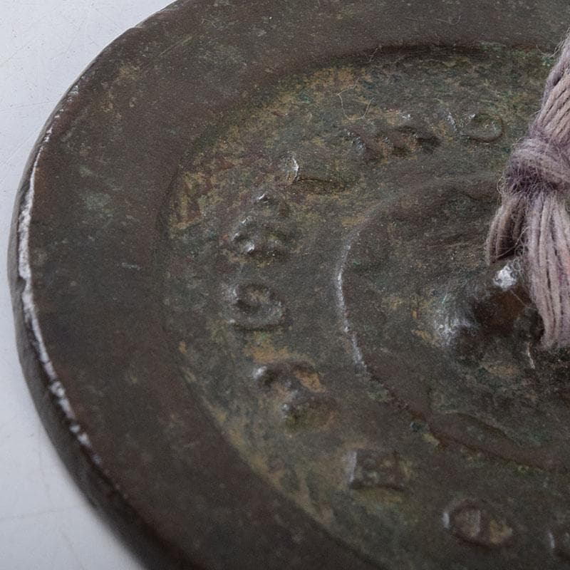 中国 古銅青銅 銅鏡 古鏡 紙鎮 文鎮 時代箱 M R9324