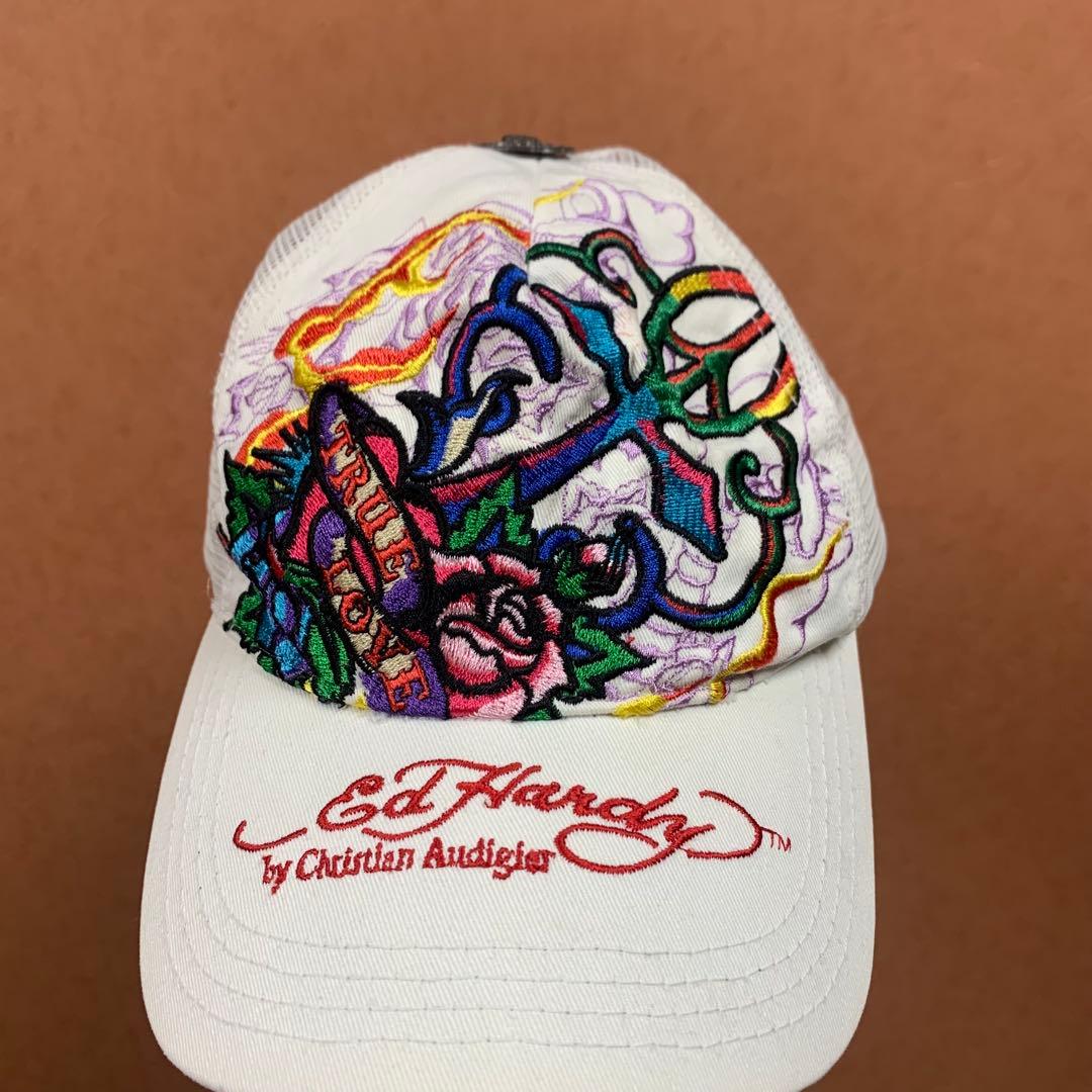 Ed Hardy 刺繍キャップ メッシュ - メルカリ