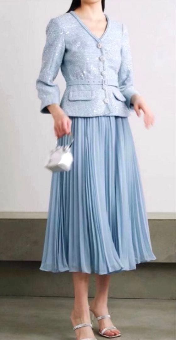 Self Portrait スパンコール ツイード　ワンピースUK6 US2