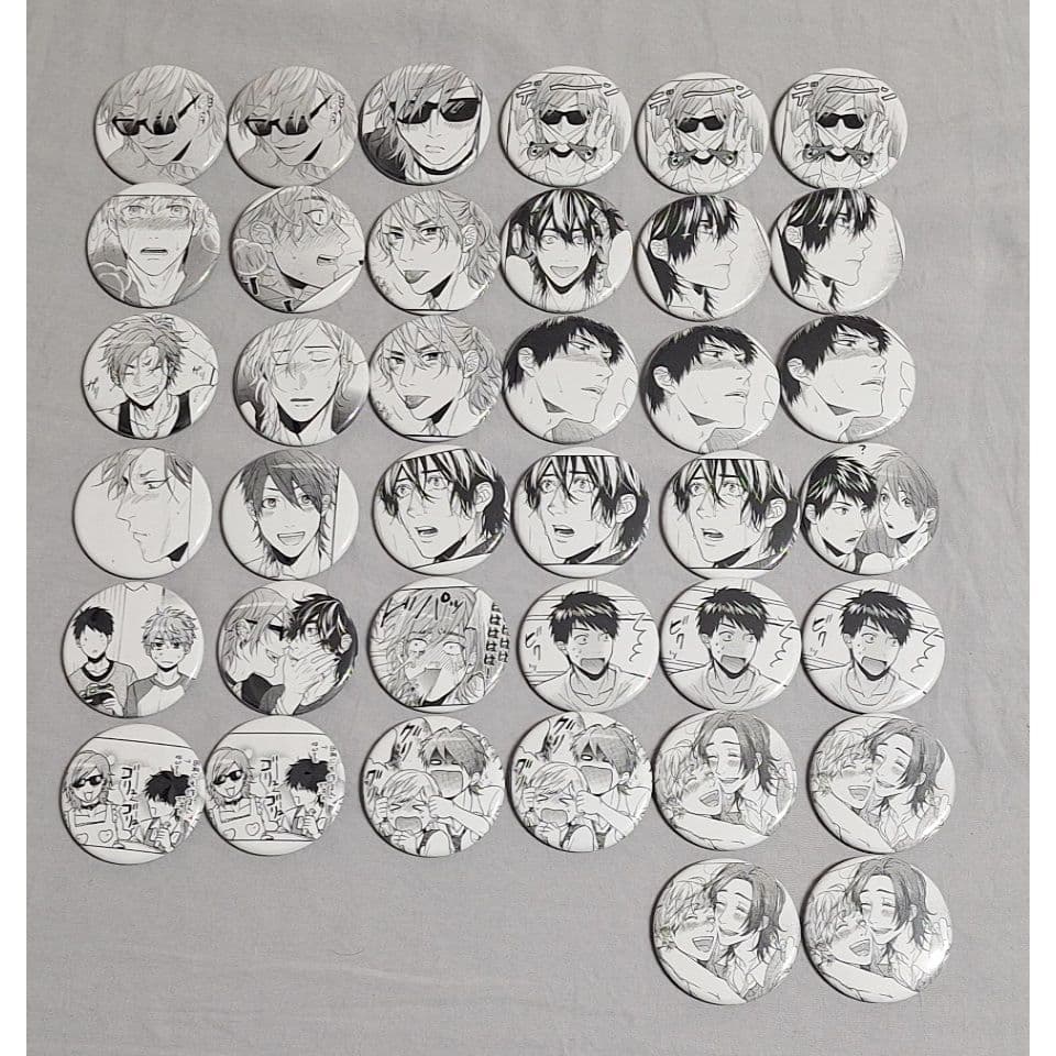 ヤリチン☆ビッチ部 缶バッジ＆カード まとめ売り おげれつたなか 個展 レア