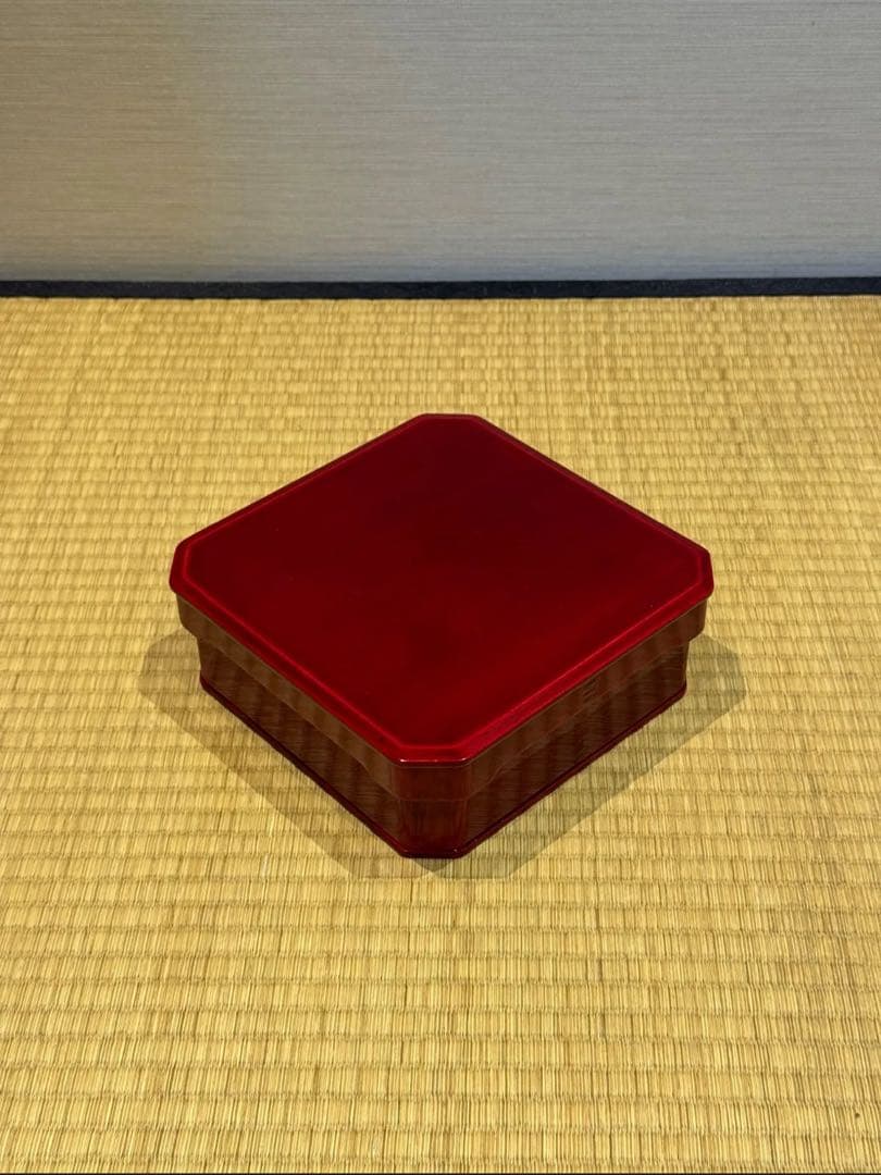 塗師 堅地屋清兵衛 作 飛騨紅春慶塗 大徳寺弁当箱 10客 縁高 共箱 茶懐石