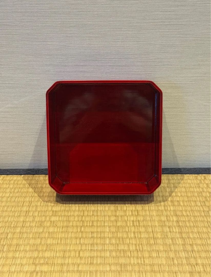 塗師 堅地屋清兵衛 作 飛騨紅春慶塗 大徳寺弁当箱 10客 縁高 共箱 茶懐石