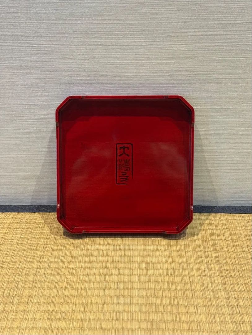 塗師 堅地屋清兵衛 作 飛騨紅春慶塗 大徳寺弁当箱 10客 縁高 共箱 茶懐石