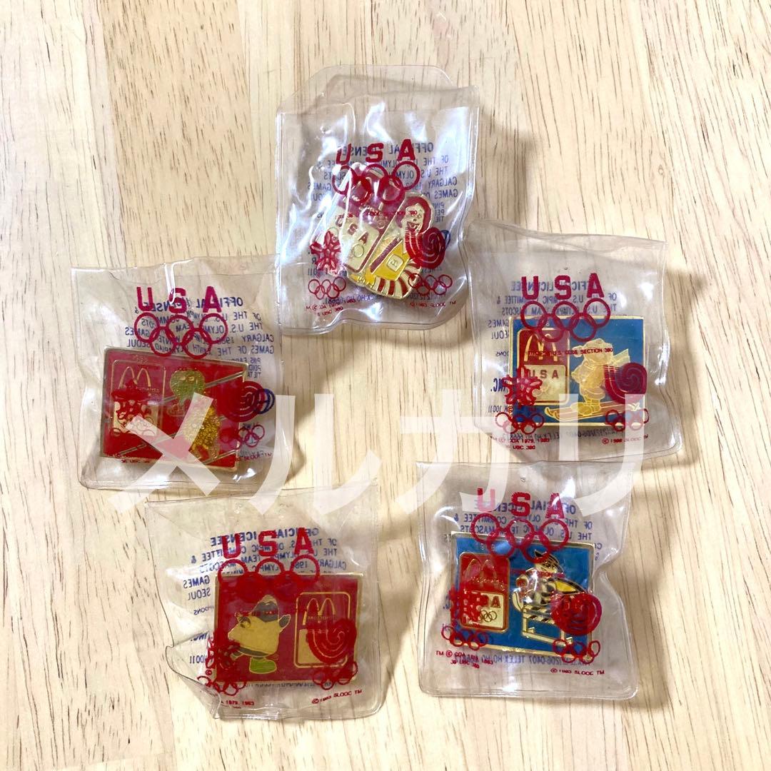 マクドナルド ソウルオリンピック USA ピンバッジ フルセット 希少