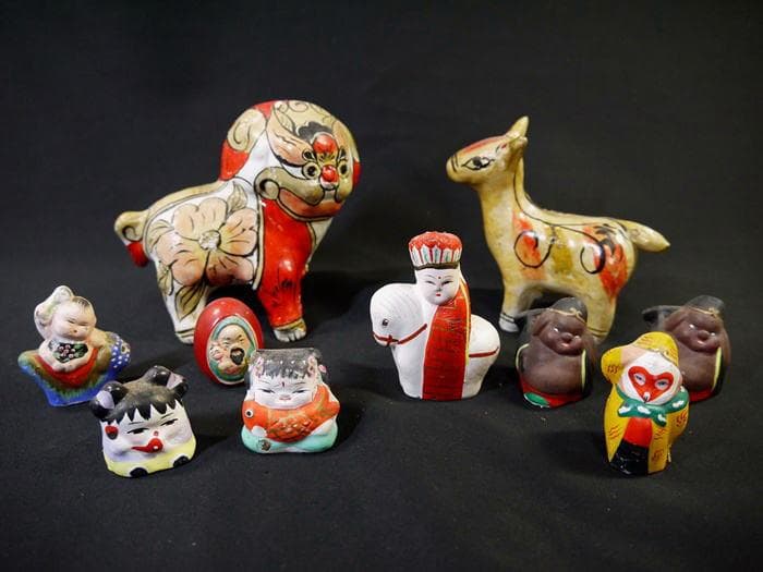 中国 民間玩具 土人形 10体 西遊記 三蔵法師 孫悟空