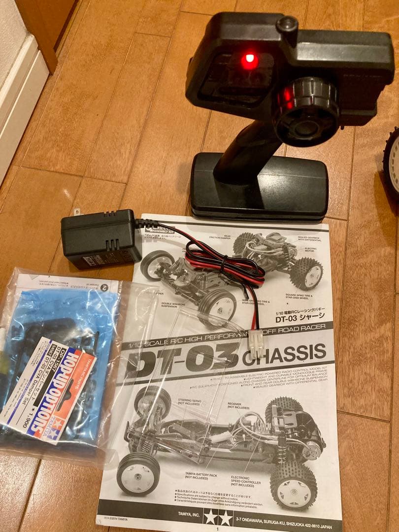 タミヤDT-03二駆バギーフルセット 前後DT-04ナックル（前六角ハブ）化