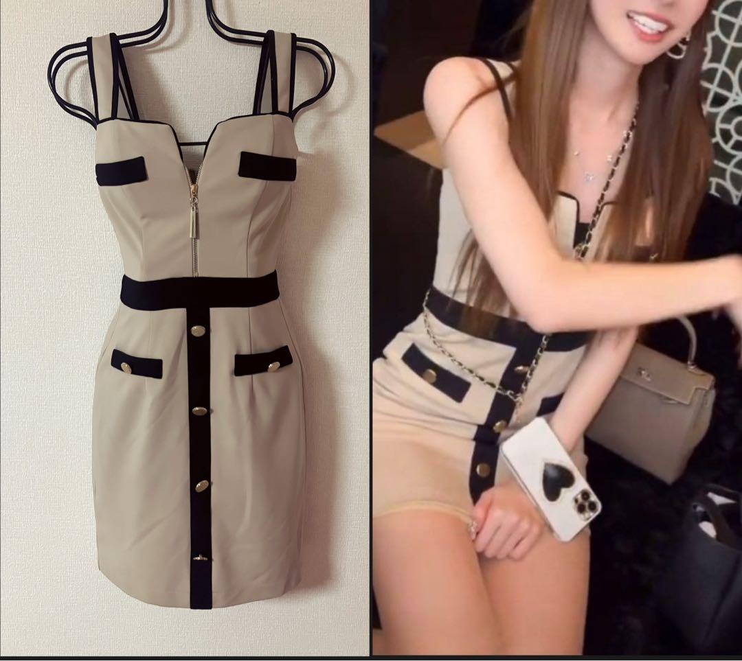 2.5万美品あすかちゃん着グラマラスANDY高級キャバドレスS人気完売