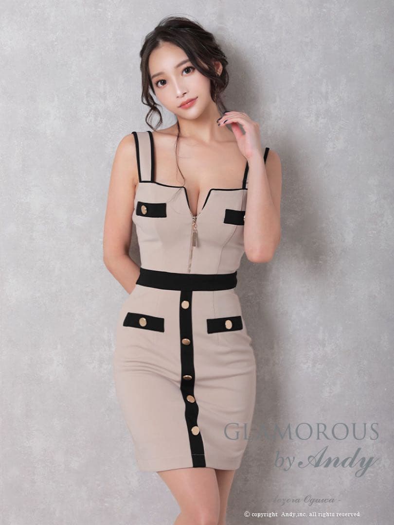 2.5万美品あすかちゃん着グラマラスANDY高級キャバドレスS人気完売