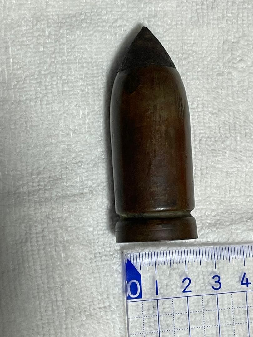 大正天皇即位記念 砲弾型置物 台座付