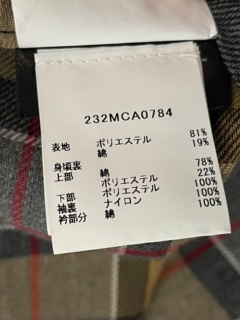 【試着のみ】　Barbour BEAMS バブアー ノンオイル　38 ビデイル