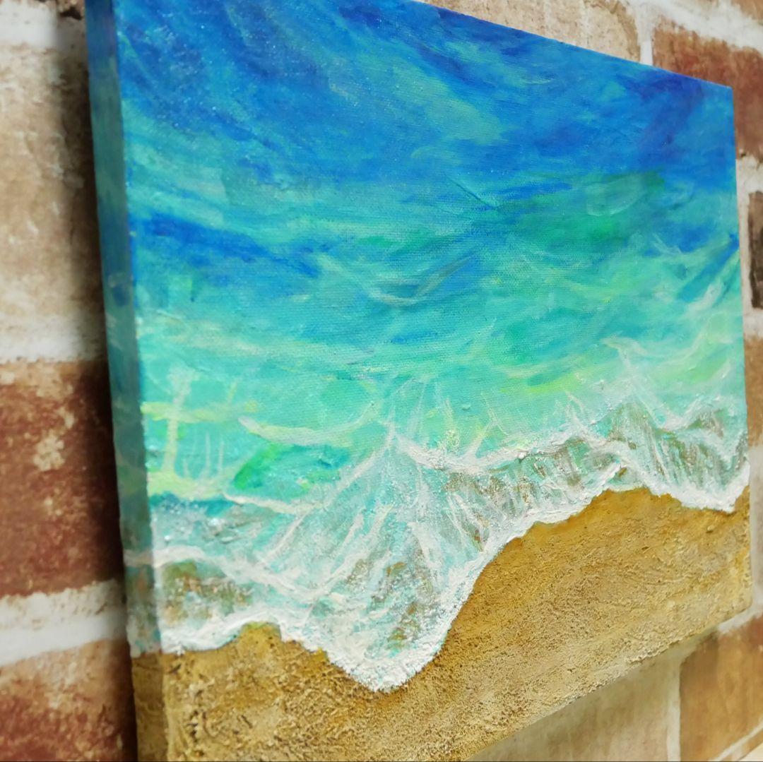 油絵 絵画 【砂浜の海】
