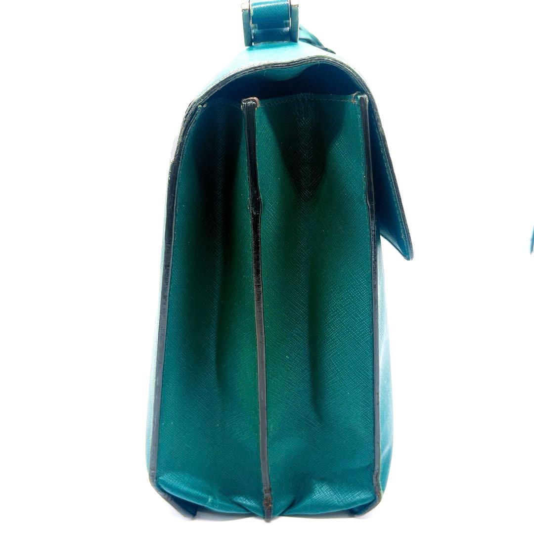 PRADA プラダ　メンズ　レザー　ビジネスバッグ　ブリーフケース　緑