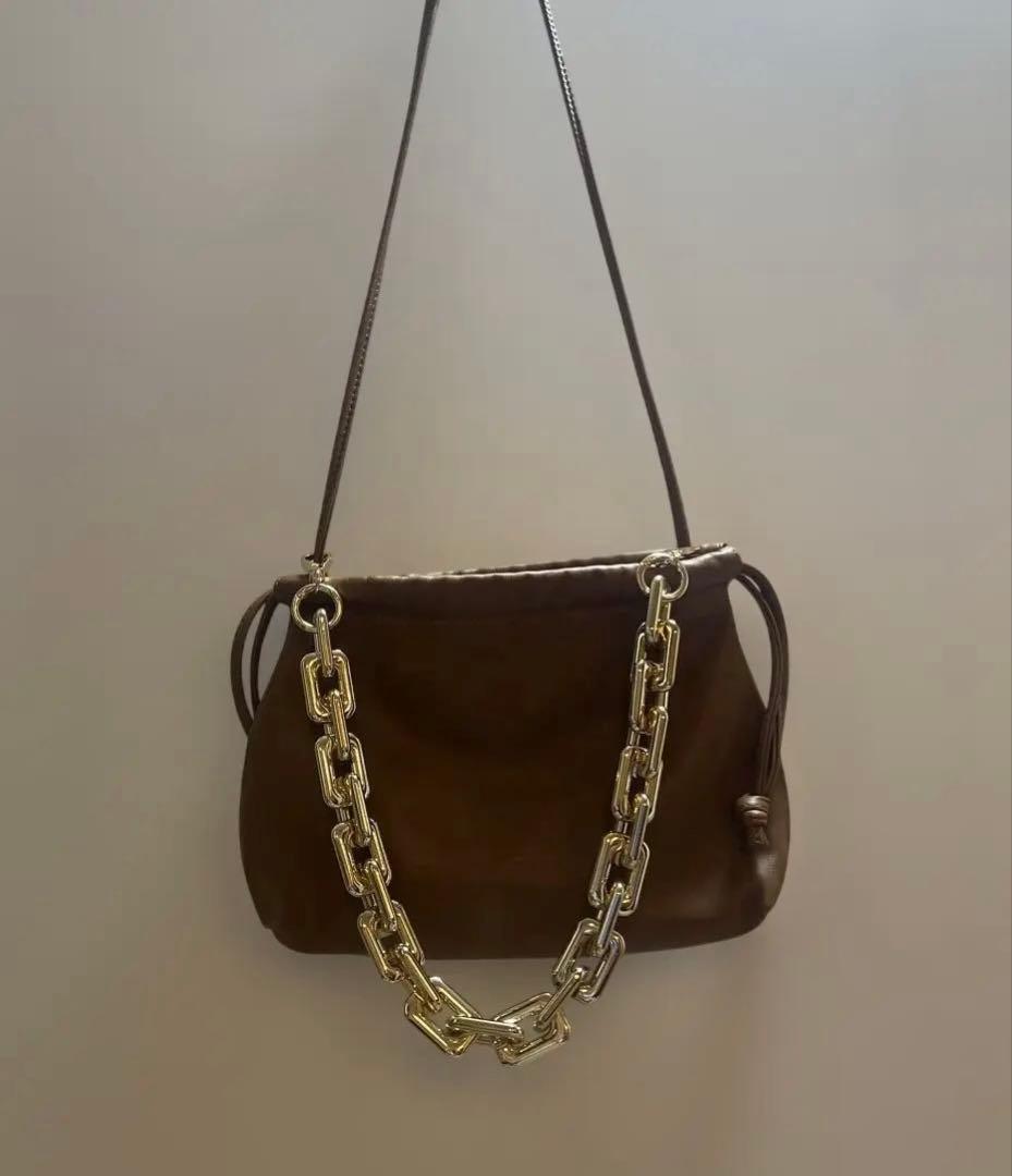 CELERIキャメルショルダーバッグ