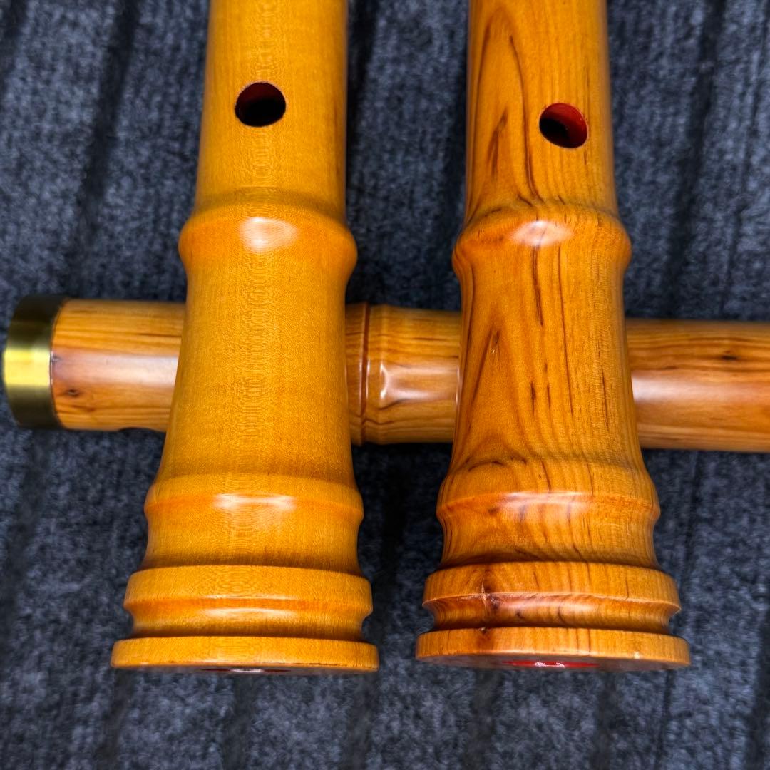 尺八 銘木 琴風尺八 2管セット