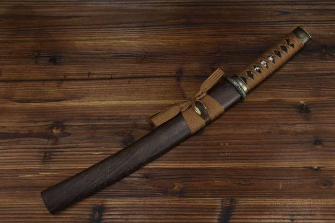 菊一文脇差短刀 日本刀 模造刀 模擬刀 武蔵 肋差 刀装具