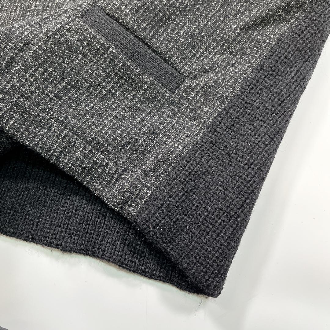 COMME des GARÇONS HOMME ニット ベスト 黒×グレー