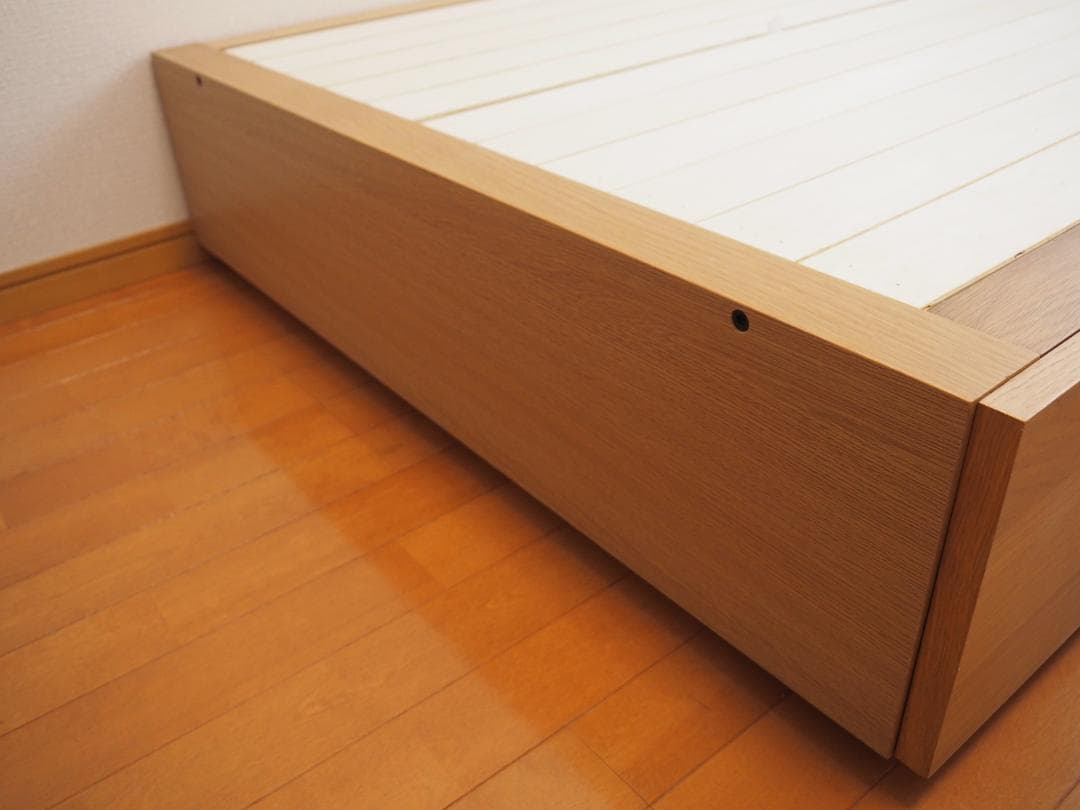 無印良品　収納ベッド　シングル　オーク材