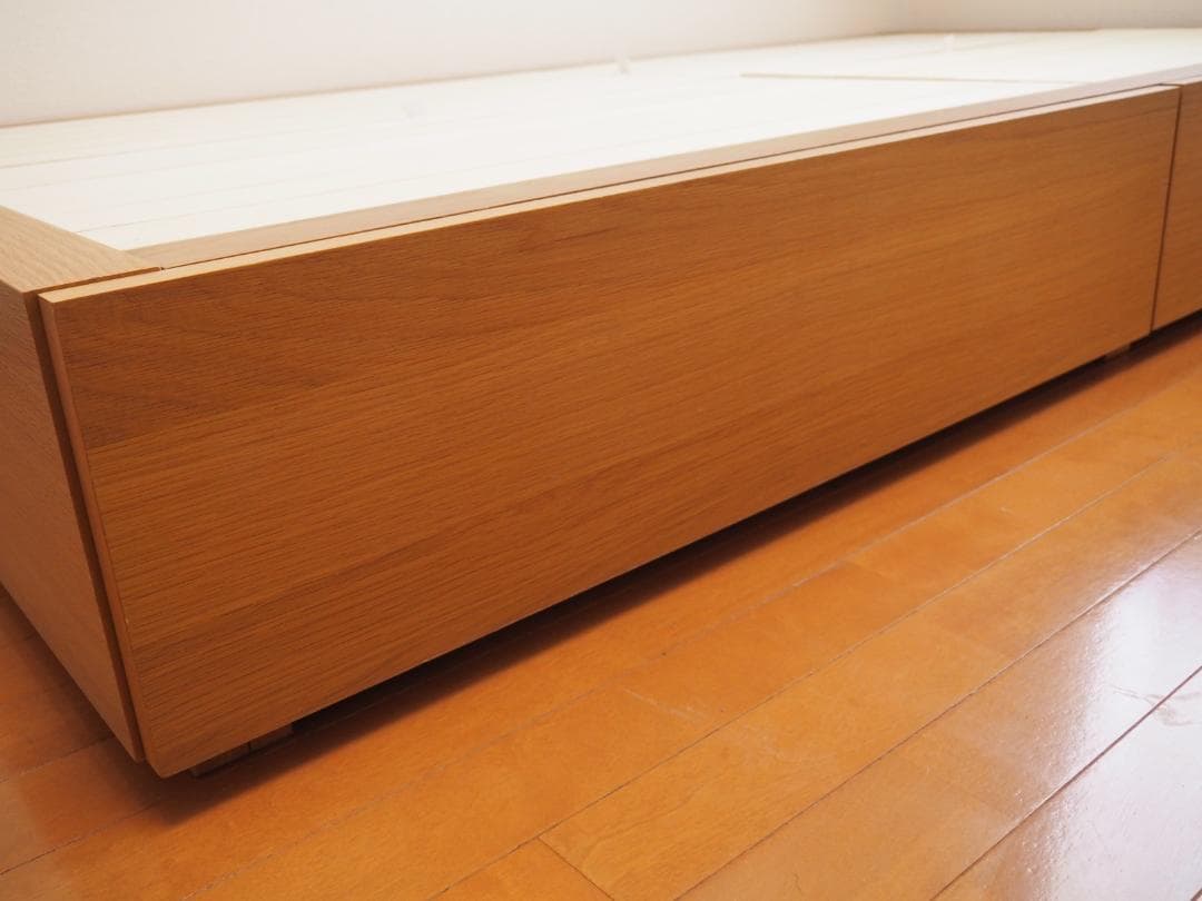 無印良品　収納ベッド　シングル　オーク材