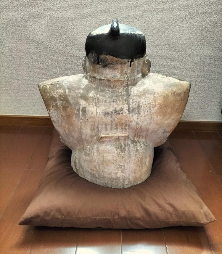 かなり古い大型「福助人形」 江戸時代？ 土人形 詳細不明