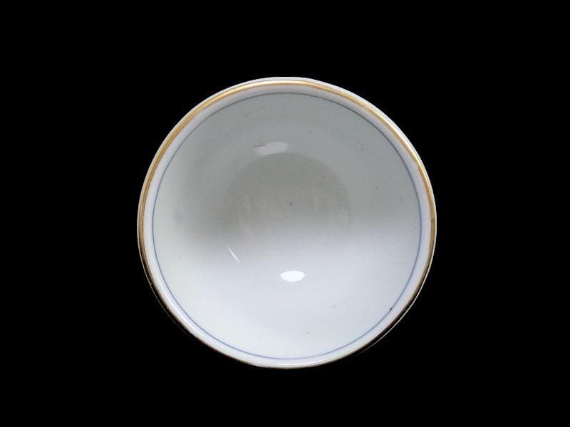 古伊万里 金襴手 花鳥紋に丁子の図 馬上盃 猪口 食前酒D060AS-