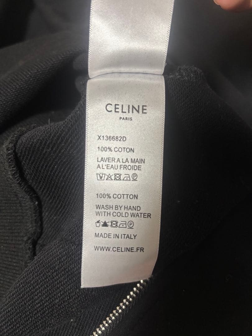 CELINE フード付きパーカー 黒