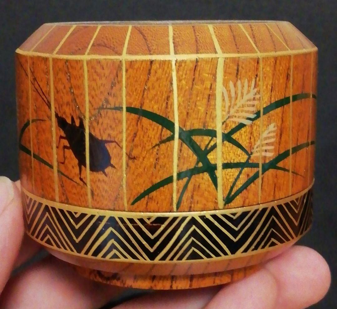 月抱作　虫籠　香合　共箱　茶道具