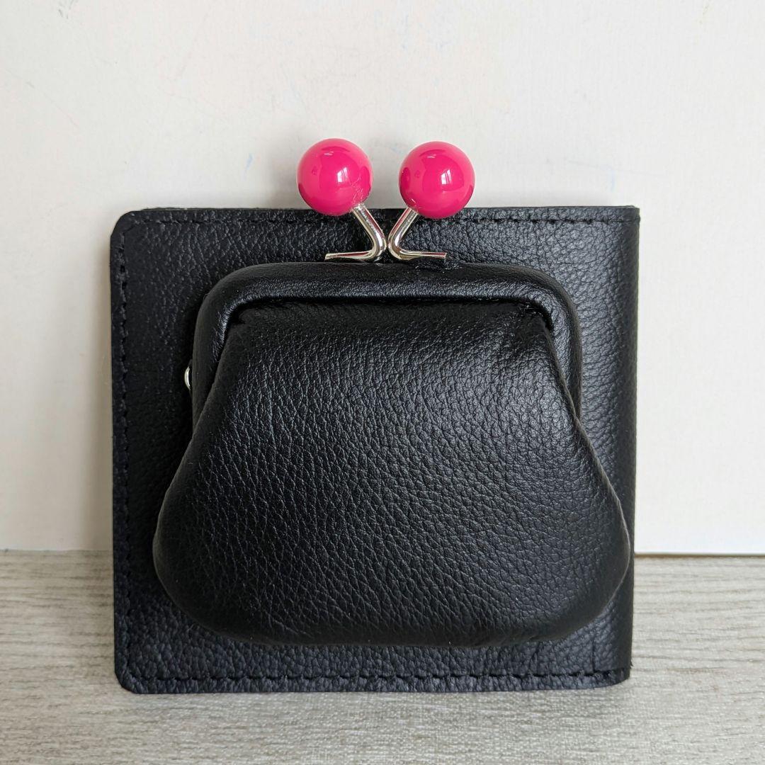 ✩.*˚ Hito ✩°。⋆！がま口二つ折りお財布　ショルダーバック