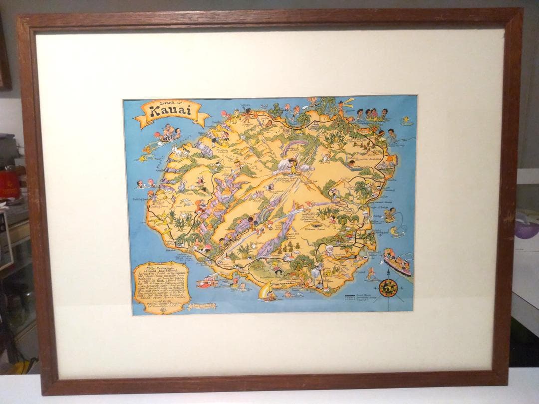 非売品★昭和レトロ★USA製★オアフ島 ハワイ島 カウアイ島 観光マップ 3個