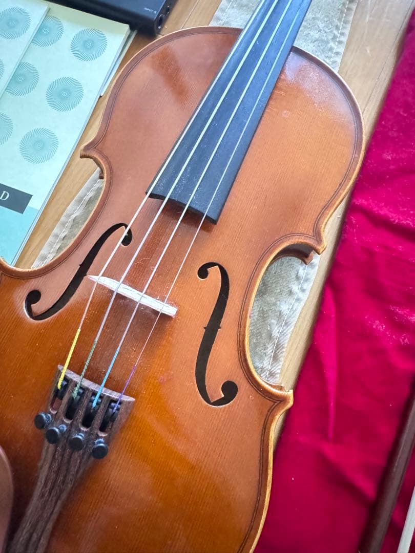 良質バイオリンと教本セット、チューナー付き 1/2
