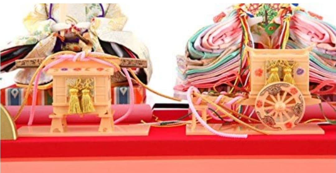 雛人形 ケース飾り 親王飾り 清玉作 芥子親王 コンパクト パールピンク