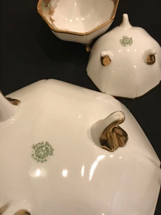 オールドノリタケ 3つ足 ナッツボールセット オールドノリタケ 3つ足