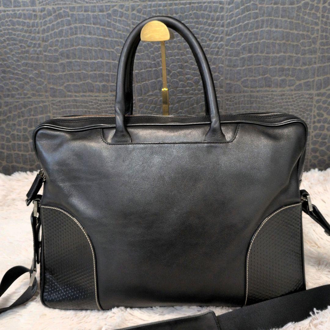 dunhill ダンヒル ビジネスバッグブリーフケース 本革 A4可 黒