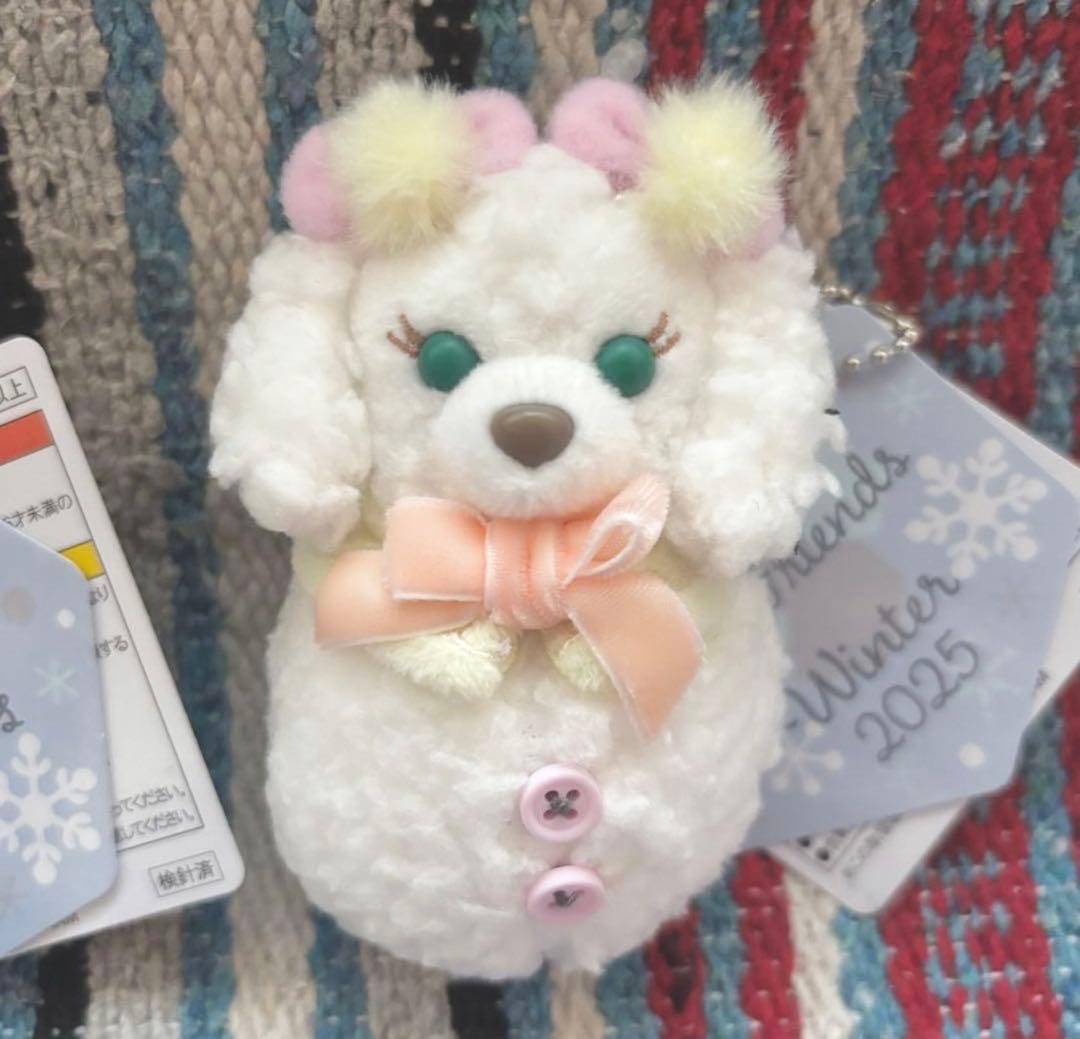 ダッフィー＆フレンズのシークレット・オブ・スノーウィーデイ　雪だるまチャーム4点