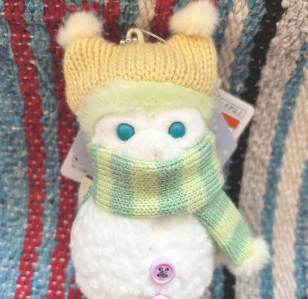 ダッフィー＆フレンズのシークレット・オブ・スノーウィーデイ　雪だるまチャーム4点