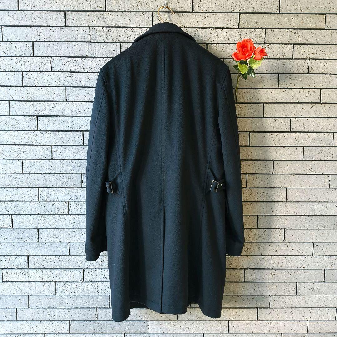 ♠ダーバン】✨美品　カシミヤ100%　ビジネスコート　フォーマル　日本製　黒　L