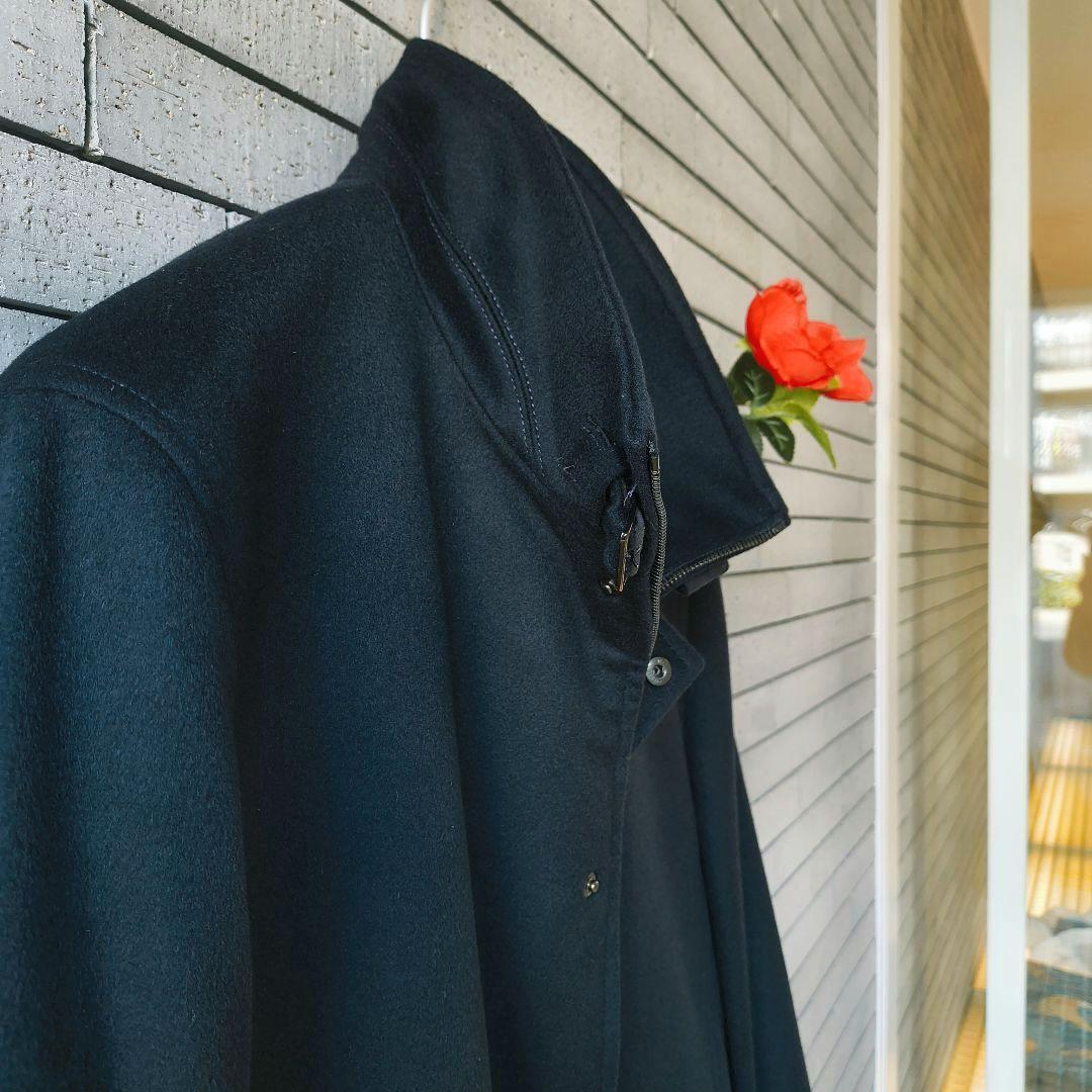 ♠ダーバン】✨美品　カシミヤ100%　ビジネスコート　フォーマル　日本製　黒　L