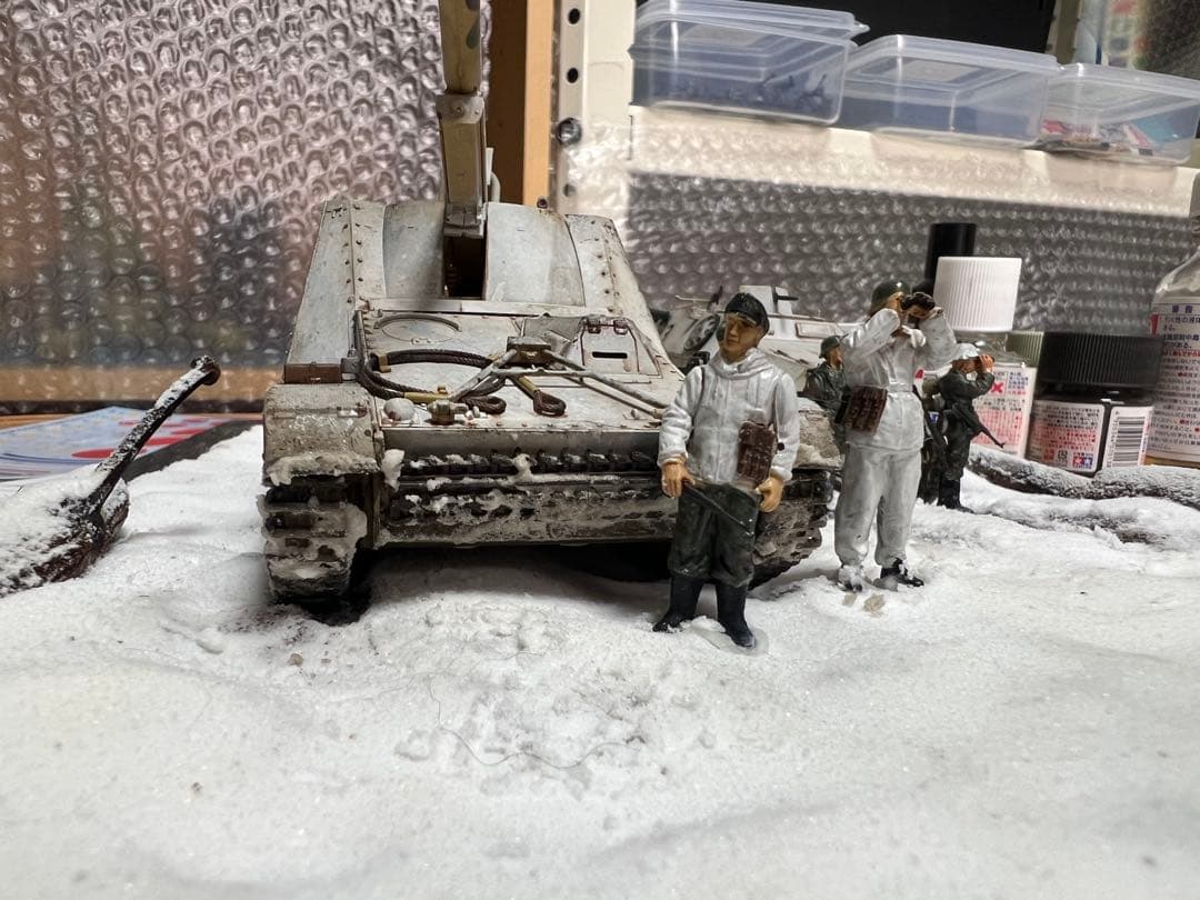 1/48 ドイツ軍 冬季進軍情景ハノマーク＆ナースホルン 完成品